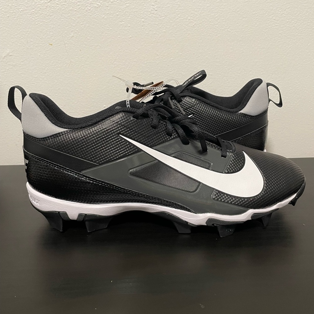 Nike Alpha Menace 4 Shark Football Cleats Mens 11.5 Black Shoes FQ3875-001 NEW